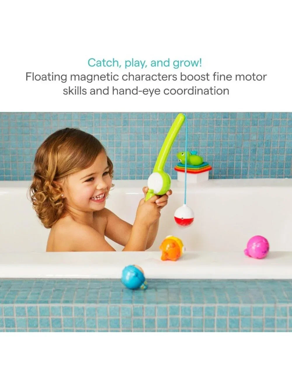 Munchkin Fishin Magnetic Baby and Toddler Bath Toy 4pc Set Bath Time New Package